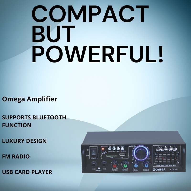 Omega Mini Professional Bluetooth USB SD Card Portable Amplifier