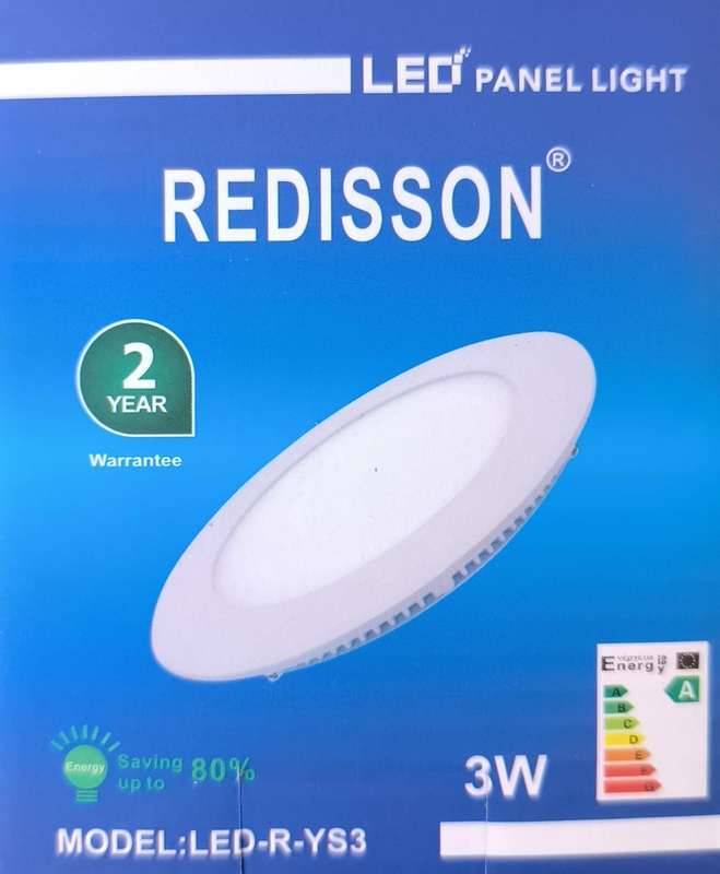 REDISSON 3Watt 250v AC 6500K Cool White LED Flush Mount Downlight