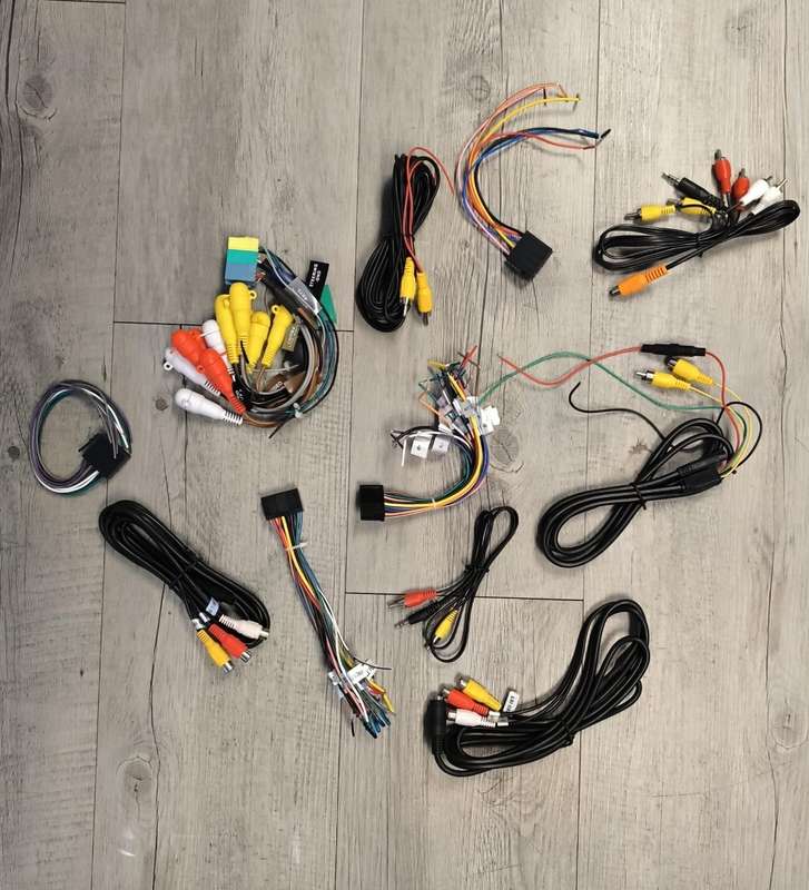Random Bunch of Universal Double-Din Android Car Head unit Entertainment System Wires  (10007668)