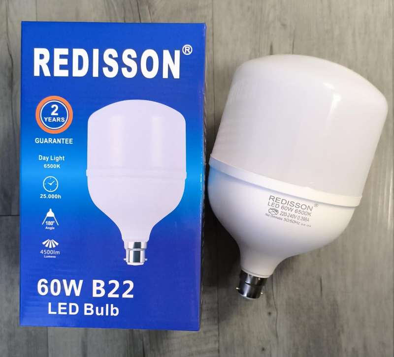REDISSON 220v AC 60Watt B22 (Push and Twist Type) 6500K Cool White LED Bulb (10007632)