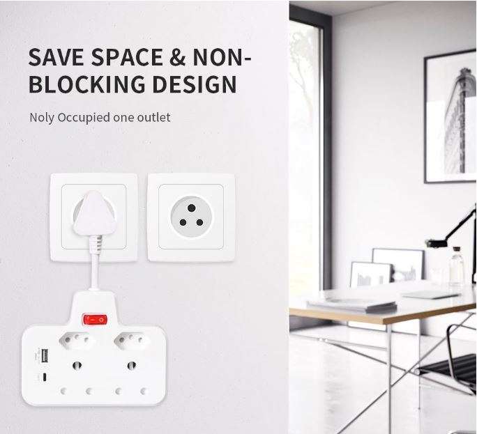 REDISSON RN-04 USB 4 Way Multiplug with USB+Type-C