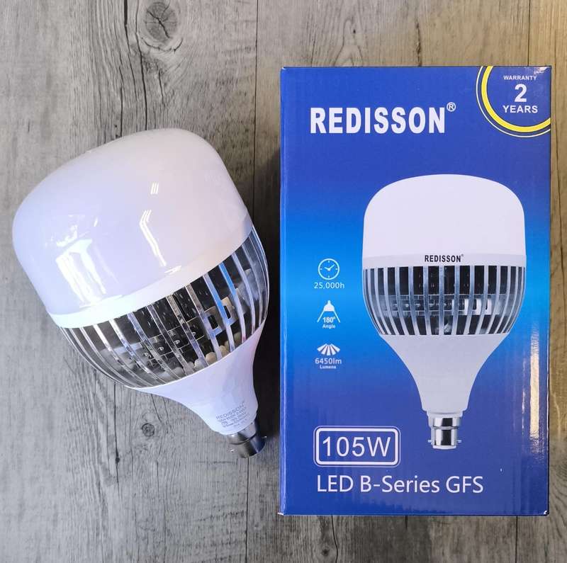 REDISSON B-Series GFS 220v AC 105Watt B22 (Push and Twist Type) 6500K Cool White LED Bulb