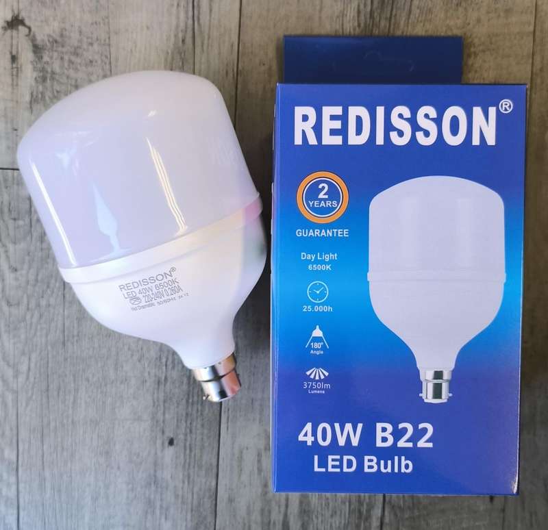 REDISSON 220v AC 40Watt B22 (Push and Twist Type) 6500K Cool White LED Bulb