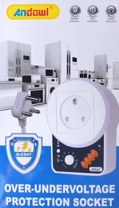 ANDOWL Q-CD47 16Amp AC Over and Under Voltage Protection Socket