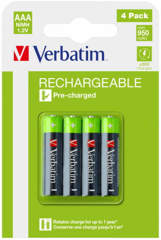 AAA Premium Rechargeable Batteries HR03 - 4 pack