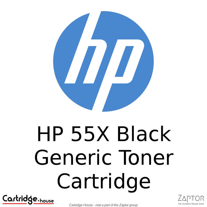 HP 55X High Yield Black Toner Cartridge - Compatible