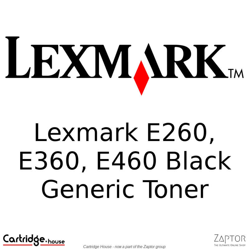 Lexmark E260, E360, E460 High Yield Black Toner Cartridge - Compatible