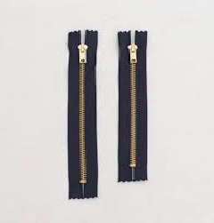 Denim/JeanZip Brass