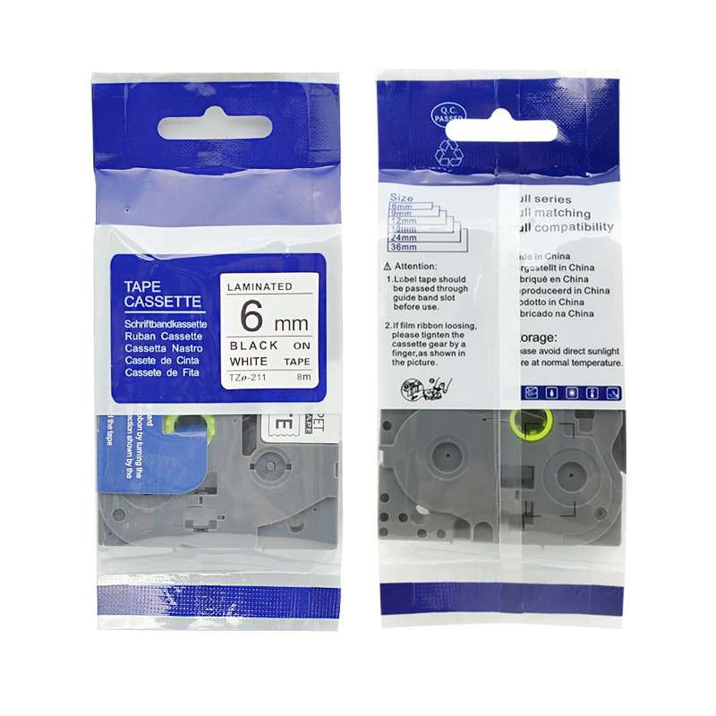 Brother Compatible TZe Labelling Tape  6mm wide - 8m Long