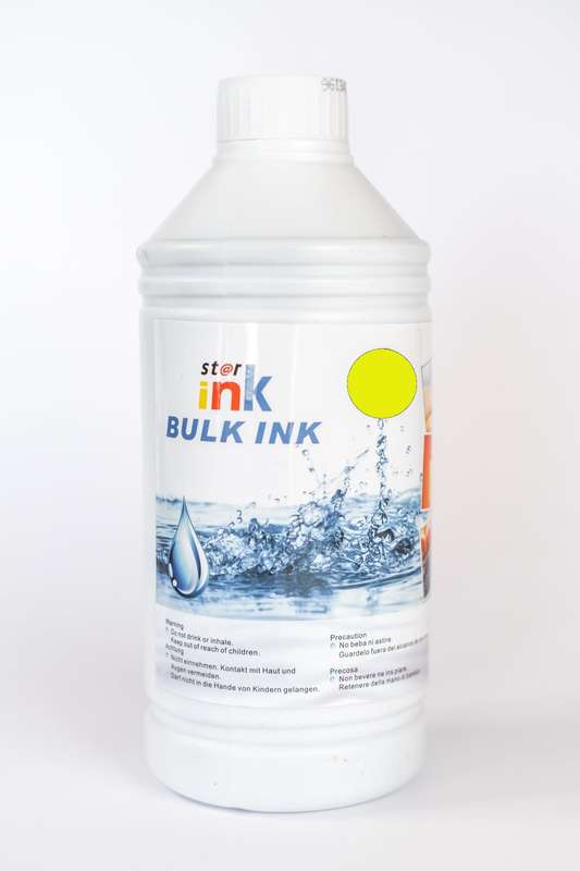 Universal Yellow Dye Based Ink Bottle (1L) - Compatible