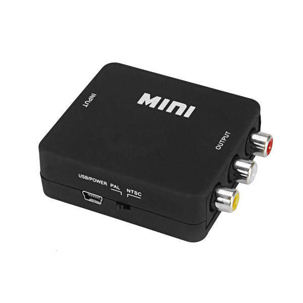 Composite AV RCA to HDMI Video Converter Adapter - Black