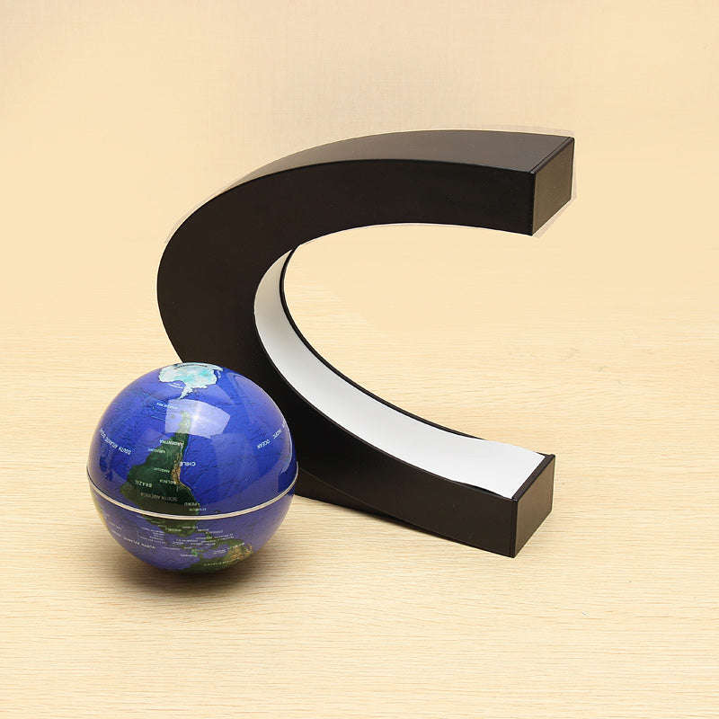 C Shape Magnetic Levitation Floating World Globe - Blue