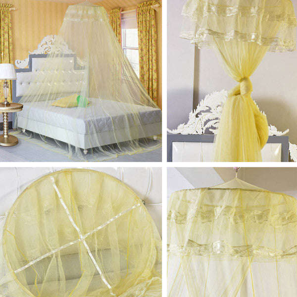 Lace Bedding Mosquito Hanging Net - Apricot