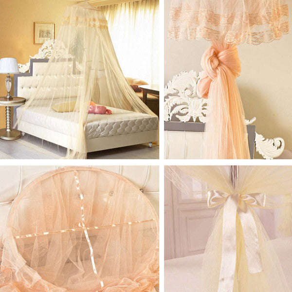 Lace Bedding Mosquito Hanging Net - Apricot