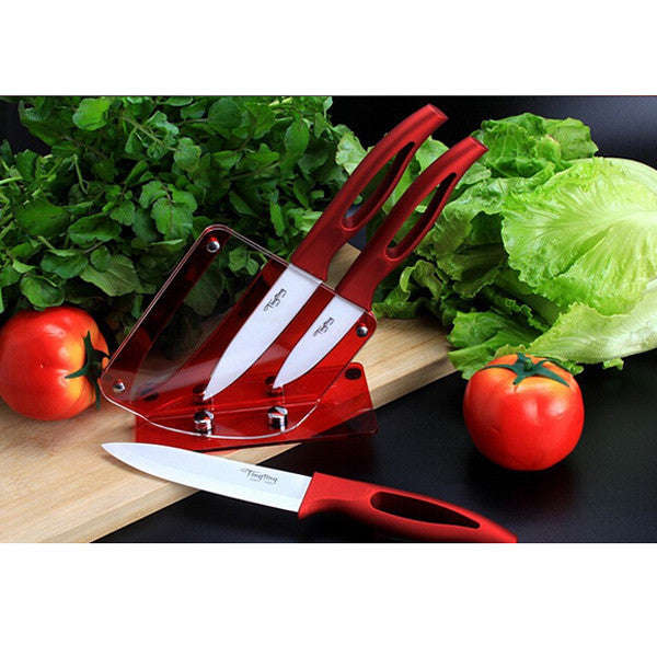 White Ceramic Kitchen Knife Set