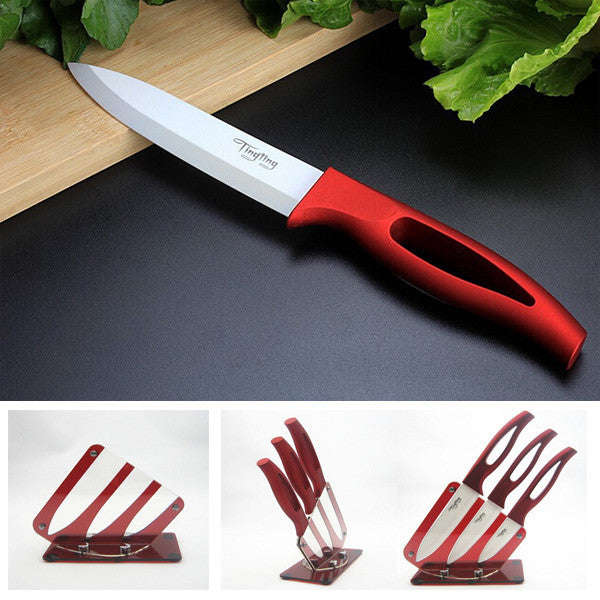 White Ceramic Kitchen Knife Set
