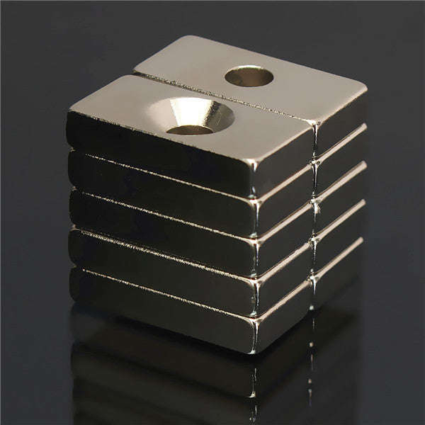 *LOCAL STOCK* 10pcs 20x10x4mm N50 Hole Block Rare Earth Neodymium Magnets