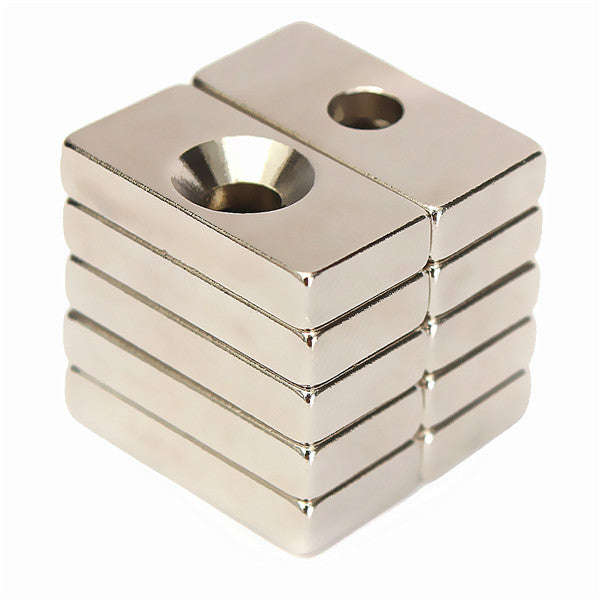 *LOCAL STOCK* 10pcs 20x10x4mm N50 Hole Block Rare Earth Neodymium Magnets