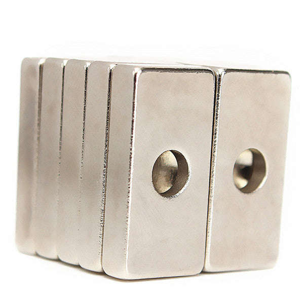 *LOCAL STOCK* 10pcs 20x10x4mm N50 Hole Block Rare Earth Neodymium Magnets