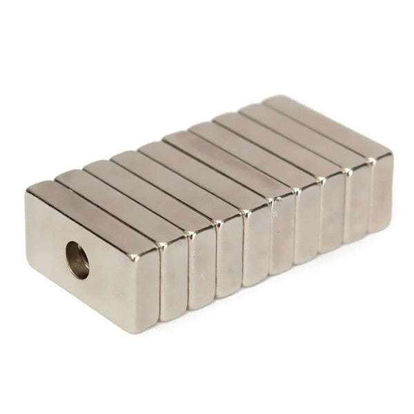 *LOCAL STOCK* 10pcs 20x10x4mm N50 Hole Block Rare Earth Neodymium Magnets