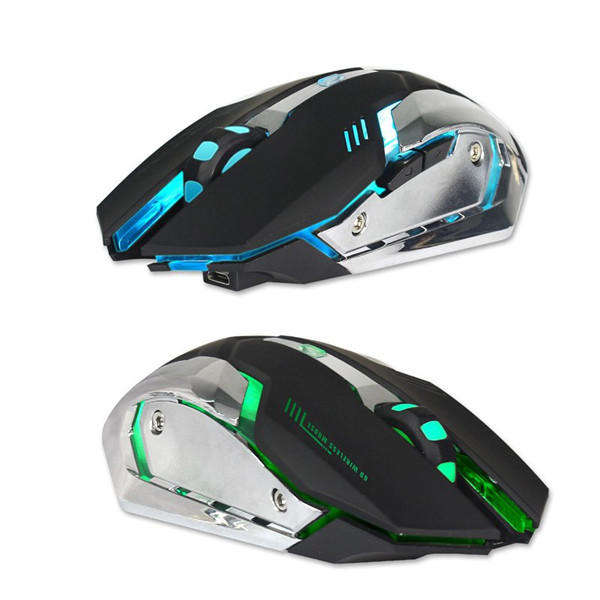 Zerodate Rechargeable Wireless Gaming Mouse - white