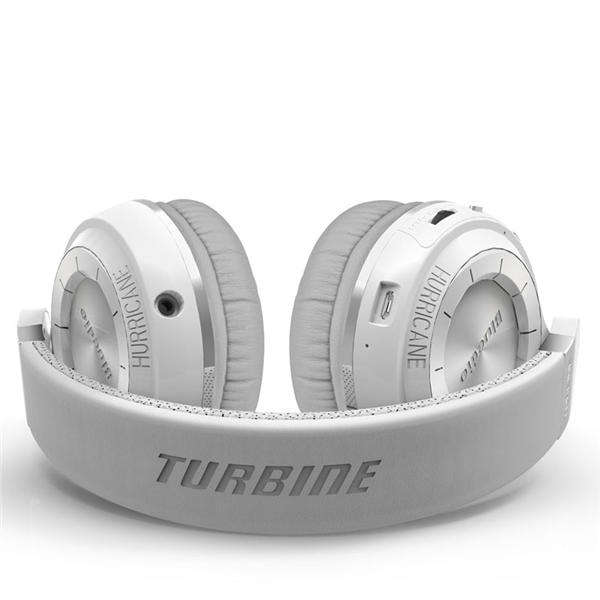 Original Bluedio T2 Over Ear Turbine Bluetooth Headphones - White