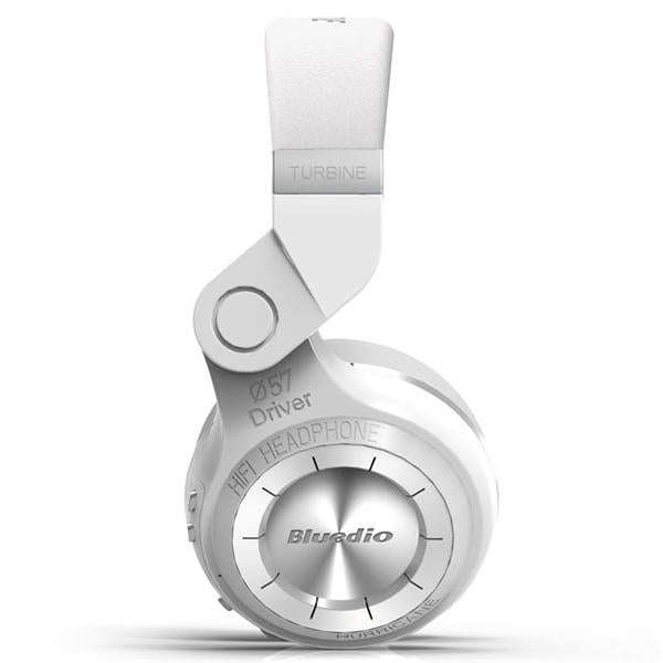 Original Bluedio T2 Over Ear Turbine Bluetooth Headphones - White