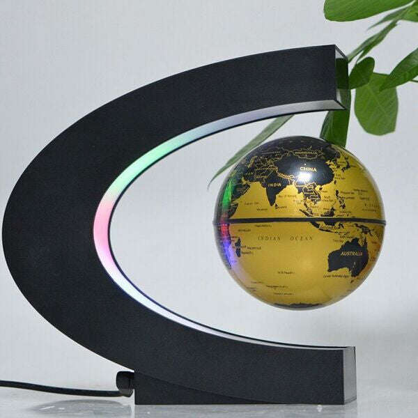 C Shape Magnetic Levitation Floating World Globe - Blue