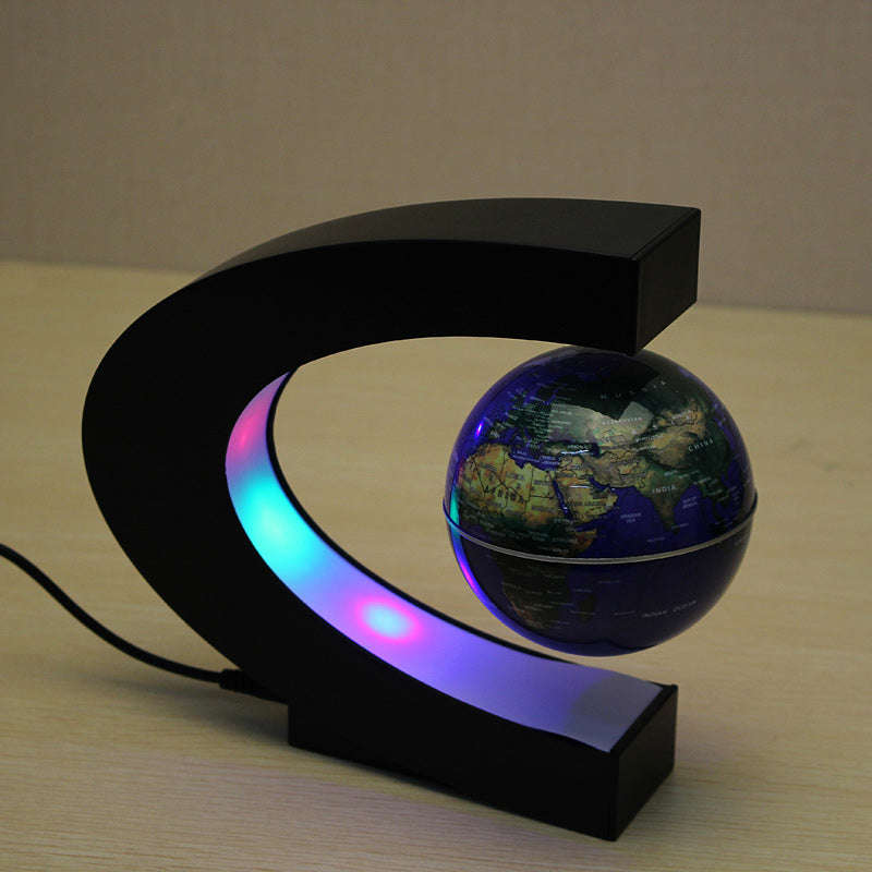 C Shape Magnetic Levitation Floating World Globe - Blue