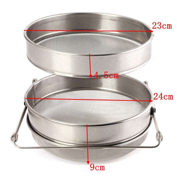 Double Sieve Honey Strainer