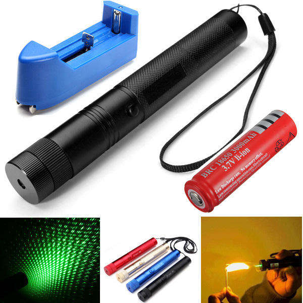 Green Burning Laser Pointer - Black