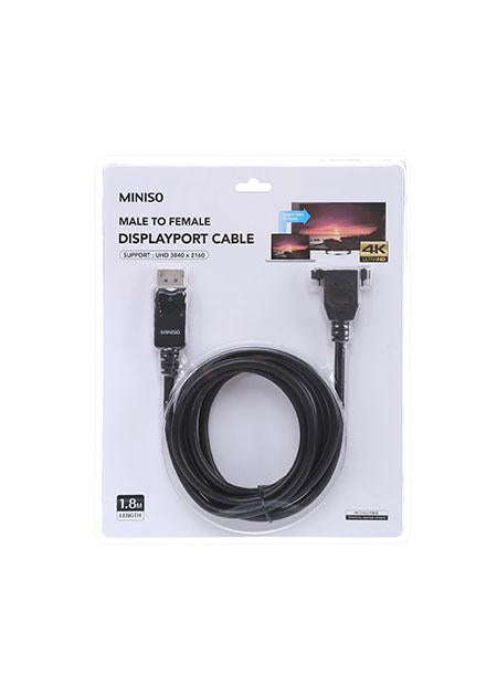 Display Port Cable Male to Female 1.8m (Black)