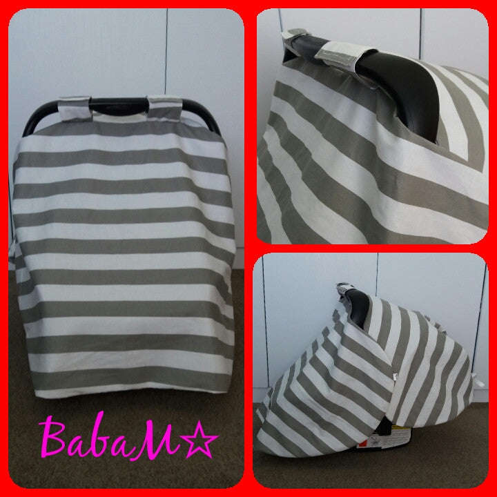 Snuggle Cover - Stone & White Stripes