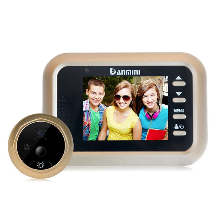 Danmini Q8 2.4 inch Color Screen 1.0MP Security Camera No Disturb Peephole Viewer, Support TF Car...