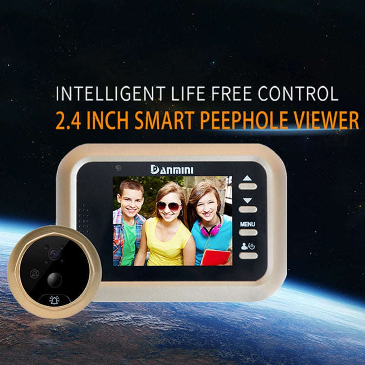 Danmini Q8 2.4 inch Color Screen 1.0MP Security Camera No Disturb Peephole Viewer, Support TF Car...