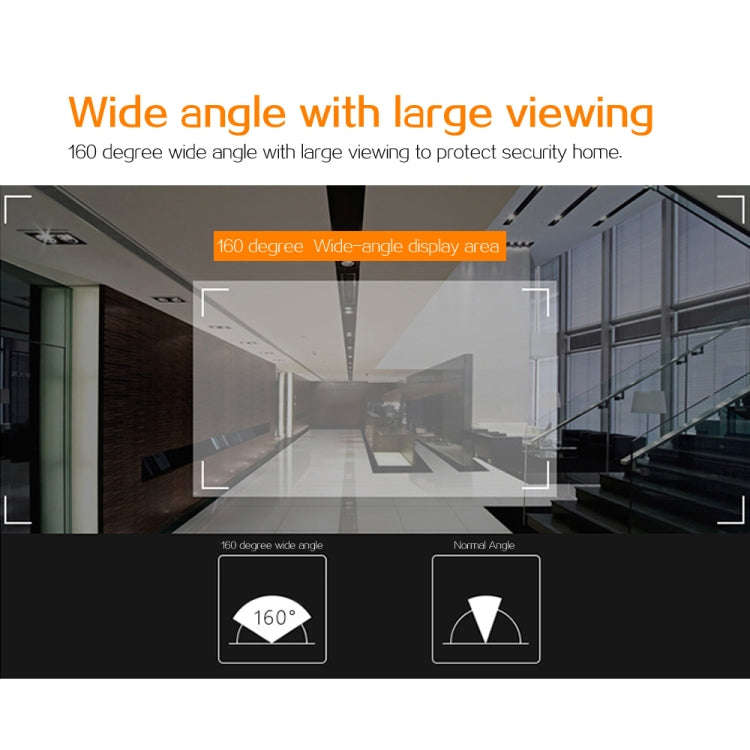 X5 2.4 inch Screen 2.0MP Security Camera No Disturb Peephole Viewer, Support TF Card(Gold)