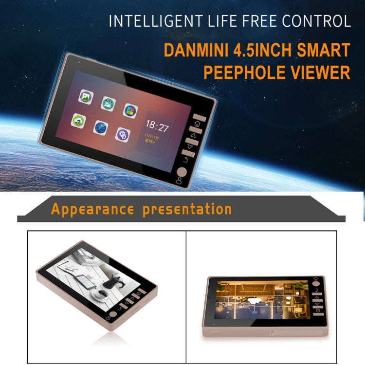 45CHD-M 4.5 inch Screen 3.0MP Security Camera No Disturb Peephole Viewer, Support TF Card / Night...