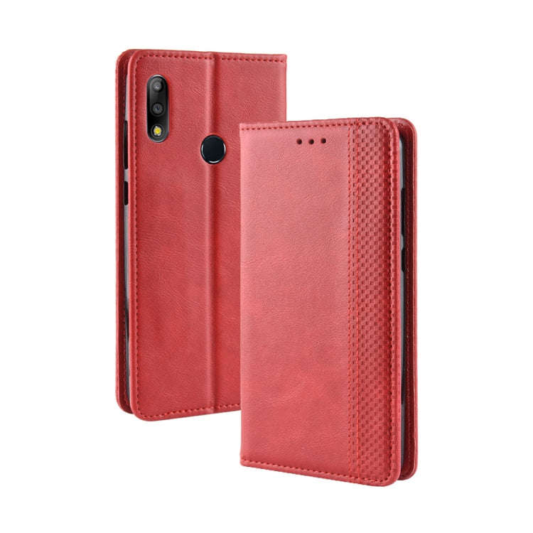 Magnetic Buckle Retro Texture Horizontal Flip Leather Case for Asus Zenfone Max Plus (M2) ZB634KL...