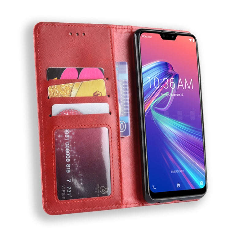Magnetic Buckle Retro Texture Horizontal Flip Leather Case for Asus Zenfone Max Plus (M2) ZB634KL...