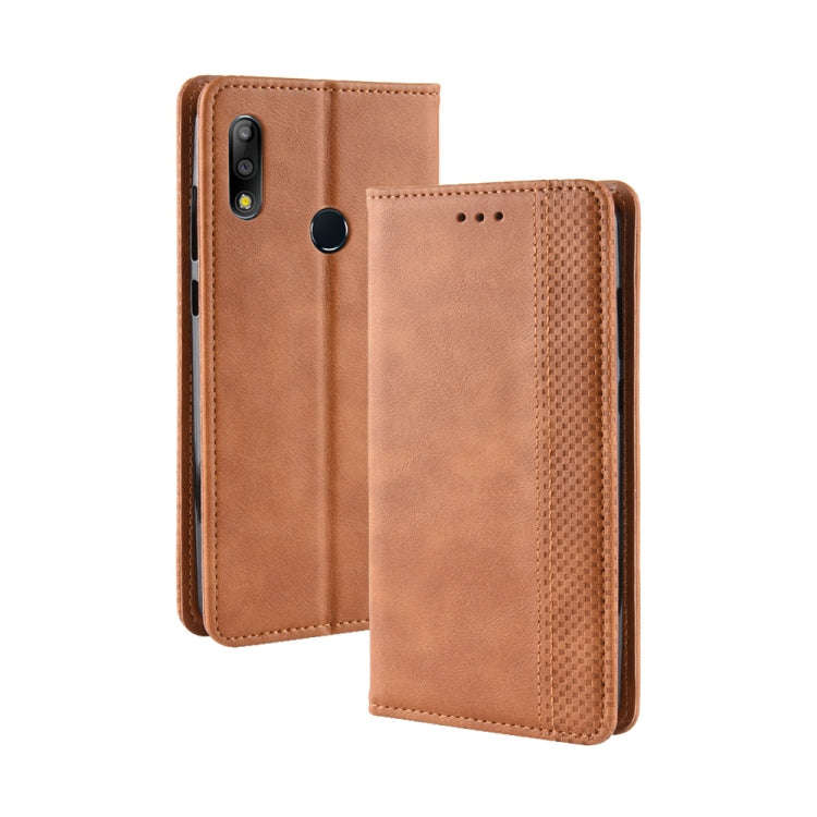 Magnetic Buckle Retro Texture Horizontal Flip Leather Case for Asus Zenfone Max Plus (M2) ZB634KL...