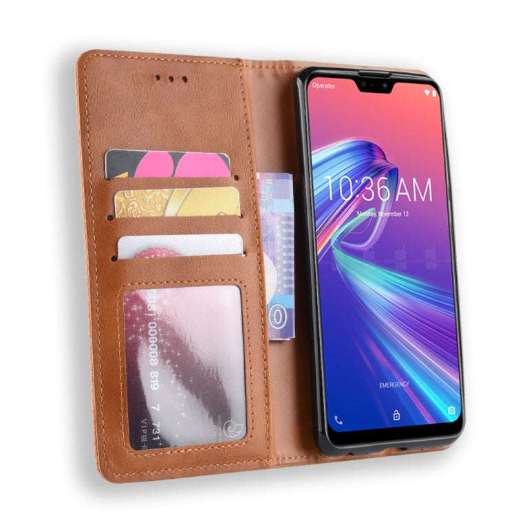 Magnetic Buckle Retro Texture Horizontal Flip Leather Case for Asus Zenfone Max Plus (M2) ZB634KL...