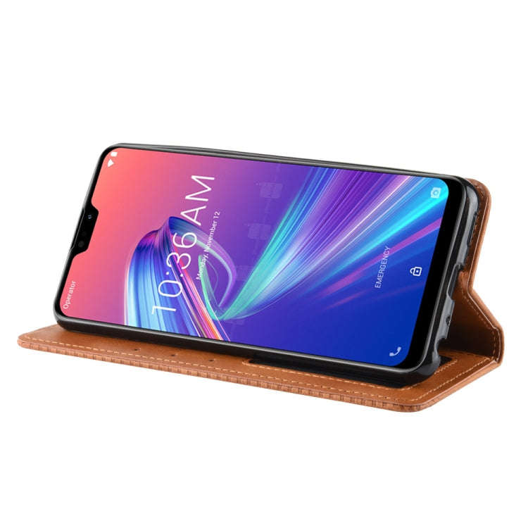 Magnetic Buckle Retro Texture Horizontal Flip Leather Case for Asus Zenfone Max Plus (M2) ZB634KL...