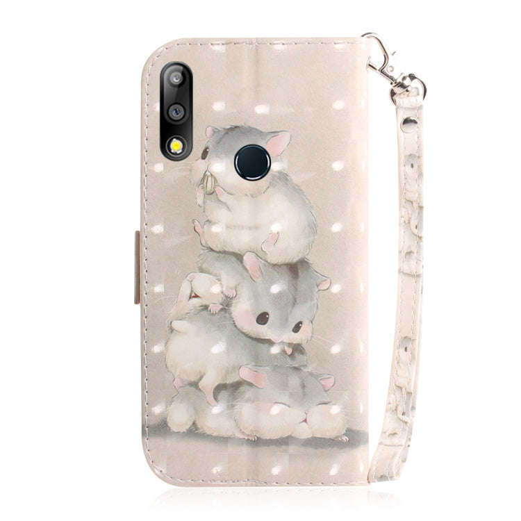 3D Colored Drawing Squirrels Pattern Horizontal Flip Leather Case for Asus Zenfone Max Pro (M2) Z...