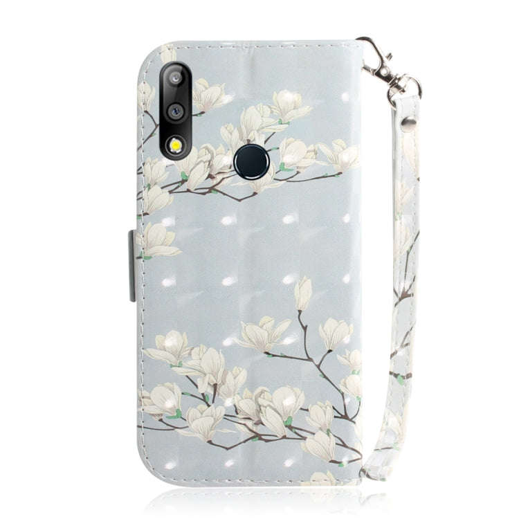 3D Colored Drawing Magnolia Pattern Horizontal Flip Leather Case for Asus Zenfone Max Pro (M2) ZB...