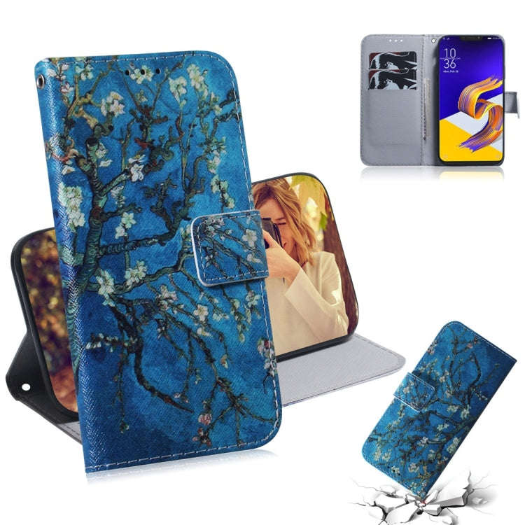 Apricot Flower Pattern Coloured Drawing Horizontal Flip Leather Case for Asus Zenfone 5z ZS620KL ...