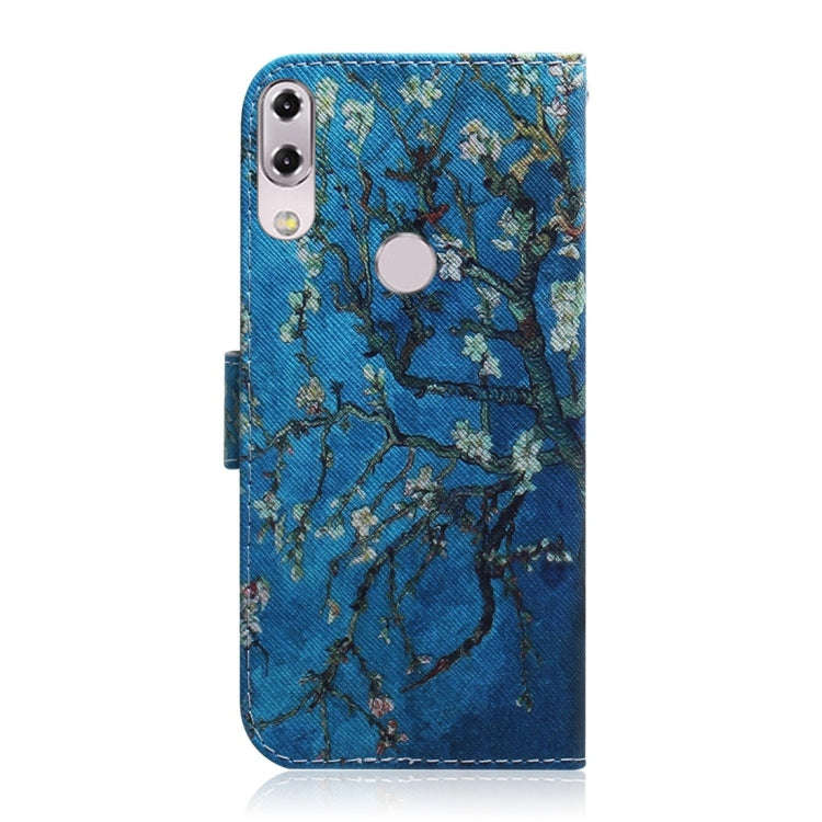 Apricot Flower Pattern Coloured Drawing Horizontal Flip Leather Case for Asus Zenfone 5z ZS620KL ...