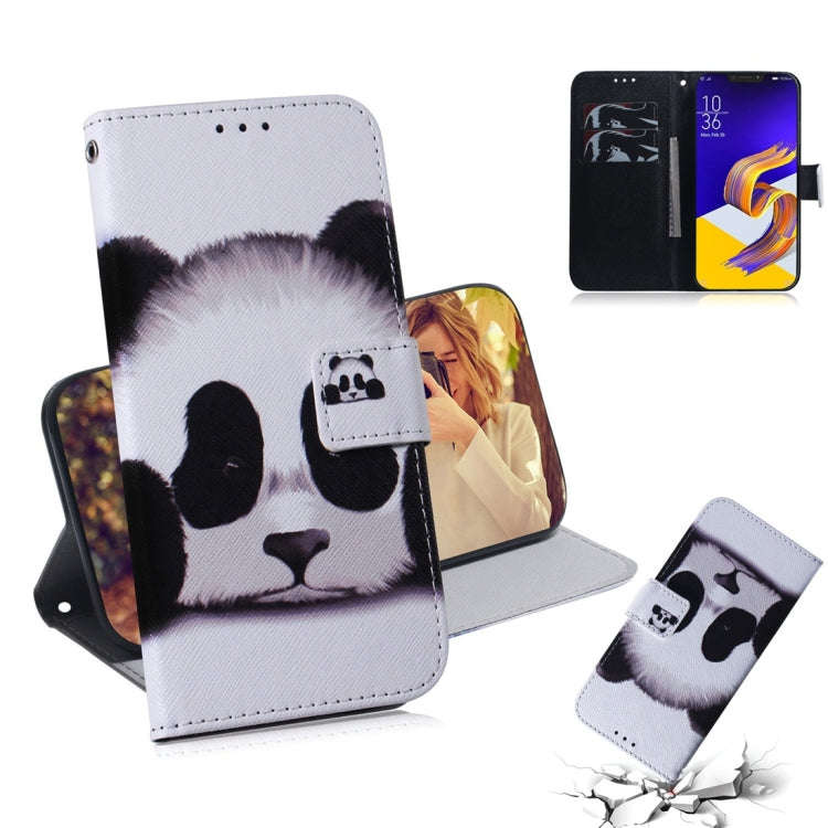 Panda Pattern Coloured Drawing Horizontal Flip Leather Case for Asus Zenfone 5z ZS620KL / Zenfone...