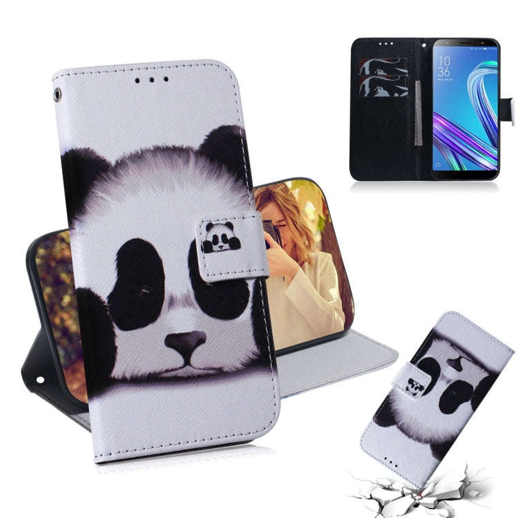 Panda Pattern Coloured Drawing Horizontal Flip Leather Case for Asus Zenfone Max (M1) ZB555KL, wi...