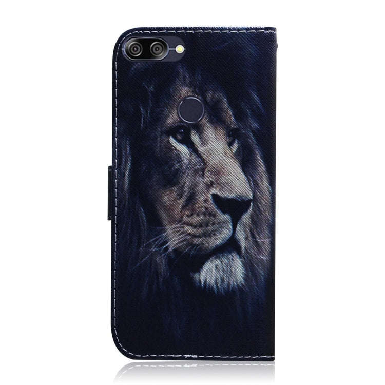 Lion Pattern Coloured Drawing Horizontal Flip Leather Case for Asus Zenfone Max Plus (M1) ZB570TL...