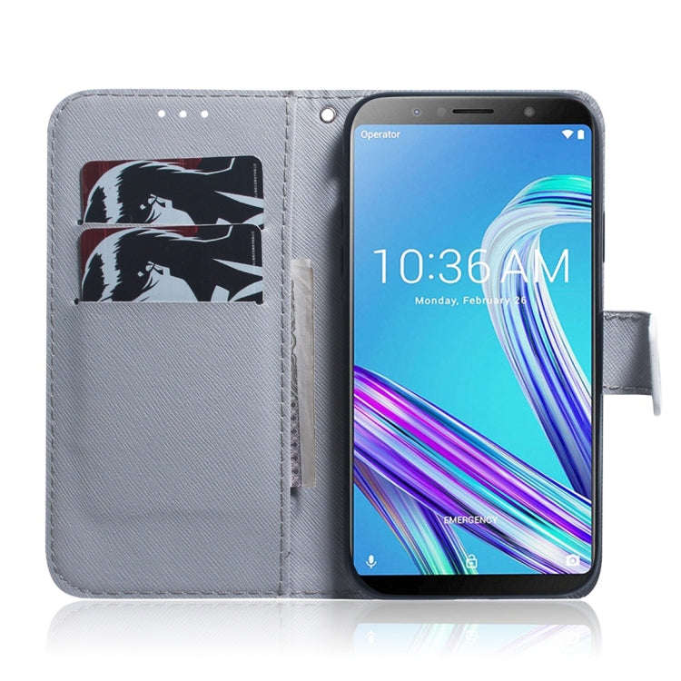 Tiger Pattern Coloured Drawing Horizontal Flip Leather Case for Asus Zenfone Max Pro (M1) ZB601KL...